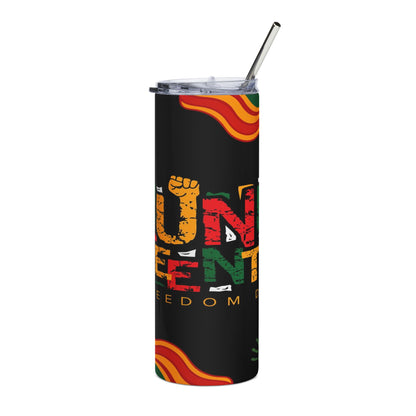 Tumbler - Juneteenth Freedom Stainless Steel 20oz Travel Tumbler