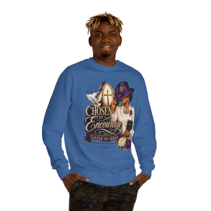 Christian Women's 'Chosen to Encourage' Sweatshirt – Faith-Based Encourager Design