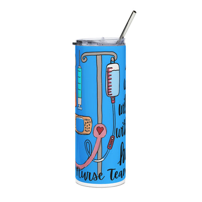 20oz Nurse Tumbler — Cute Medical Icons Stainless Steel Travel Cup