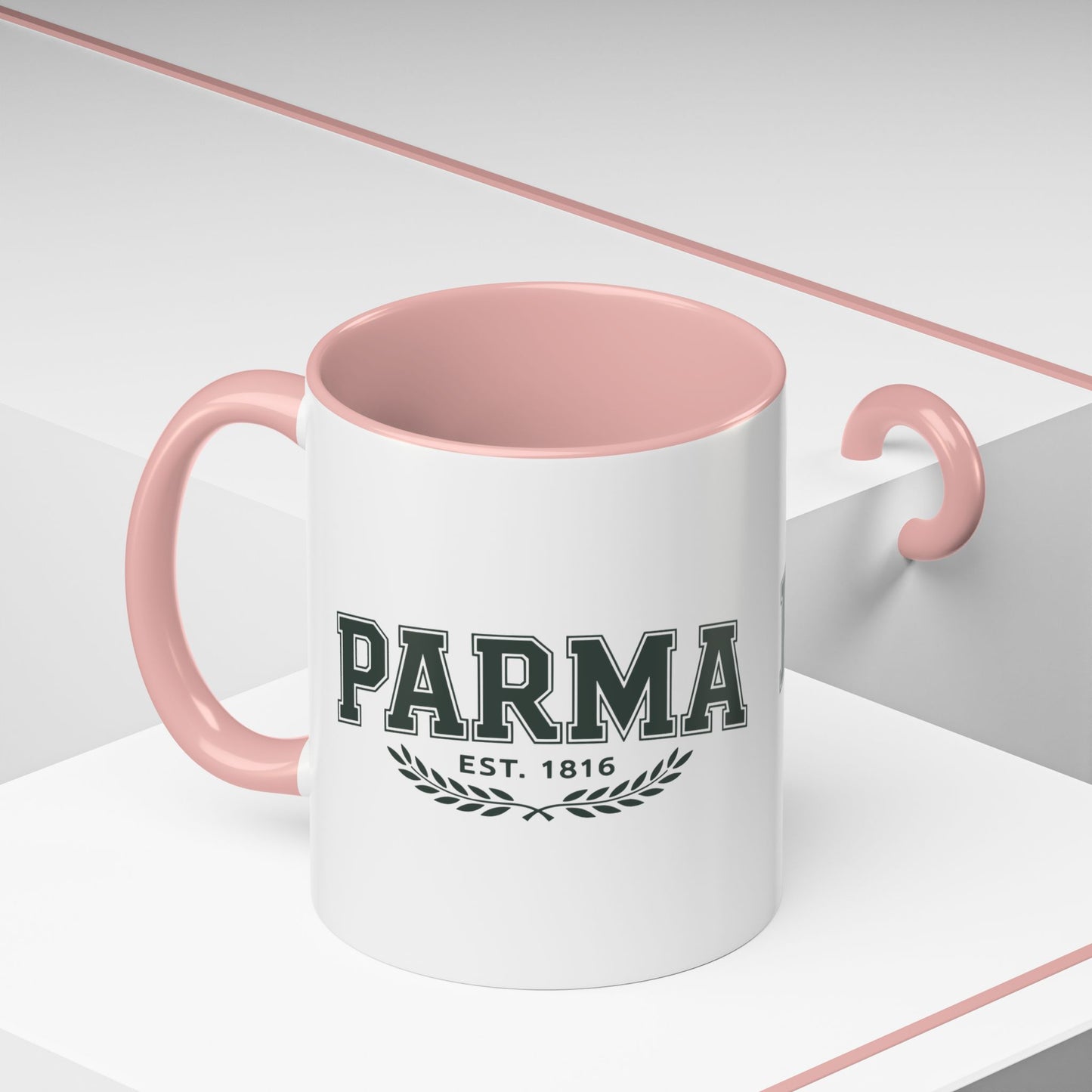 Parma Established 1816 Accent Coffee Mug — Vintage Collegiate Ceramic Coffee Cup