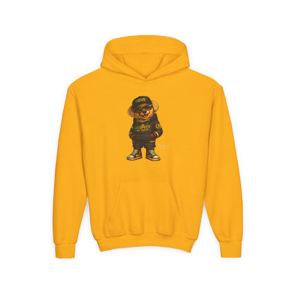 Youth Hoodie — Cool Bear 'Boss' Streetwear Design