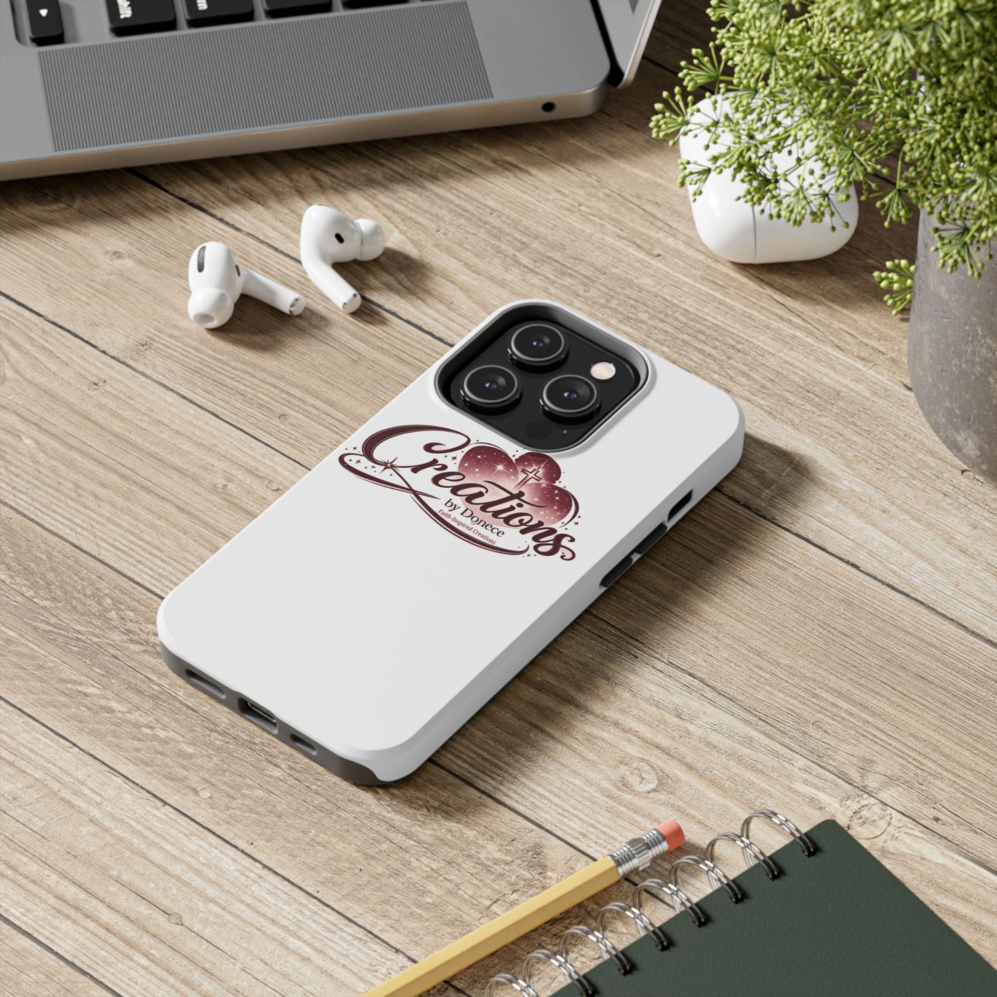 Tough Phone Case — "Creations by Donece" Logo Protective Phone Cover