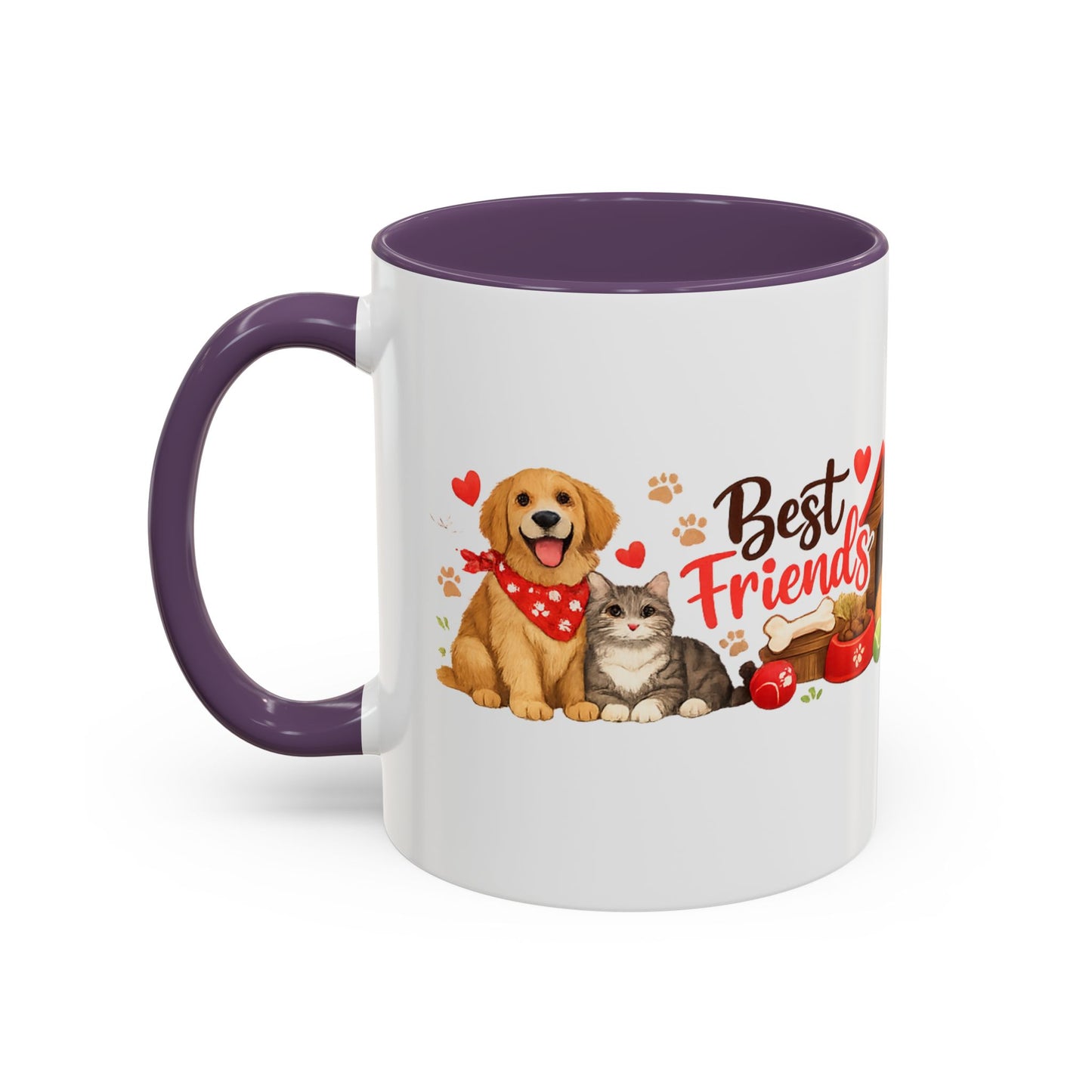 Dog Lover Accent Coffee Mug — “Love is a Four-Legged Word” Ceramic Gift