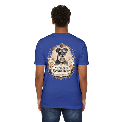 Miniature Schnauzer Floral Portrait T-Shirt