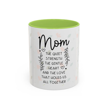 Mom Floral Coffee Mug — "Mom: The Quiet Strength..." Sentimental Mother's Day Gift (11/15oz)