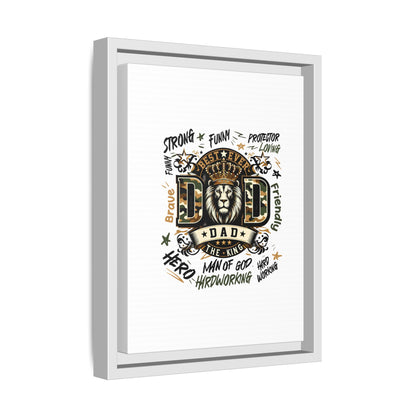 Framed Matte Canvas 'Best Ever DAD' Wall Art – Lion King Design, Father’s Day Gift
