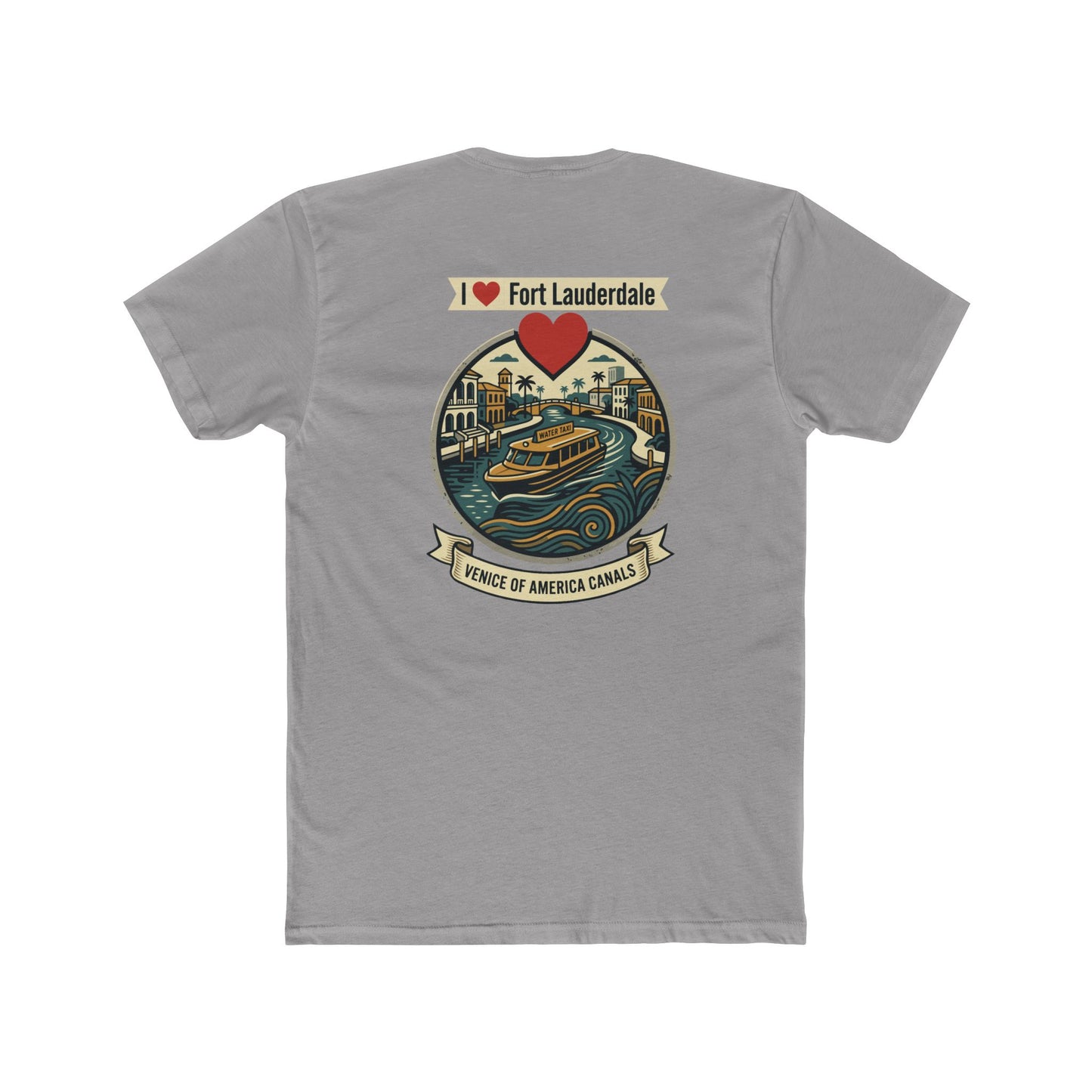 I Heart Fort Lauderdale Canals T‑Shirt — Venice of America Boat Graphic Tee