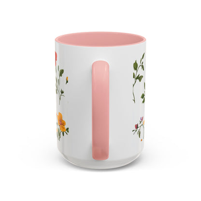 Floral "Her Love Is the Quiet Strength" Accent Coffee Mug — Inspirational Mother's Day Gift