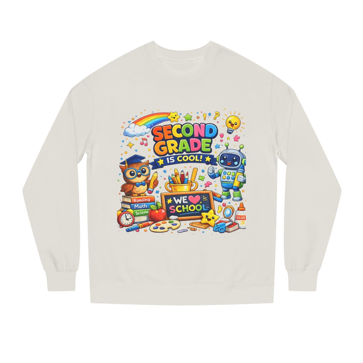 Second Grade Is Cool Sweatshirt – Cute School Kids Crewneck