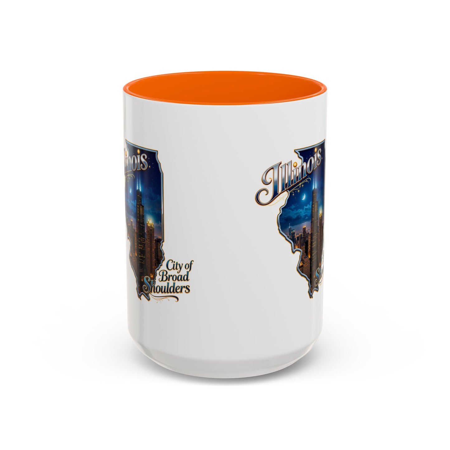 Illinois Skyline Accent Coffee Mug – City of Broad Shoulders Chicago Design (11/15oz)