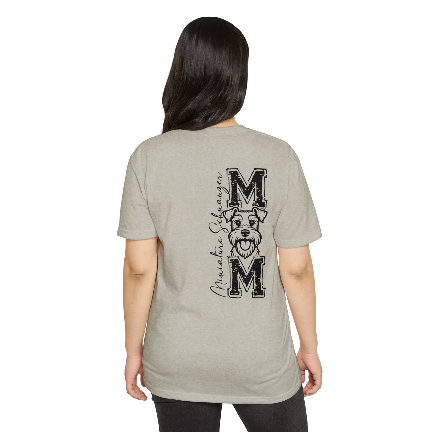 MOM Schnauzer Vertical Graphic T-Shirt — Funny Dog Mom Tee