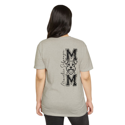 MOM Schnauzer Vertical Graphic T-Shirt — Funny Dog Mom Tee
