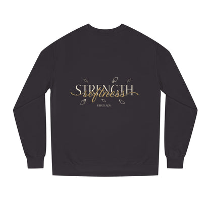 Strength & Softness Sweatshirt — Inspirational Christian Crewneck (Psalm 46:1)
