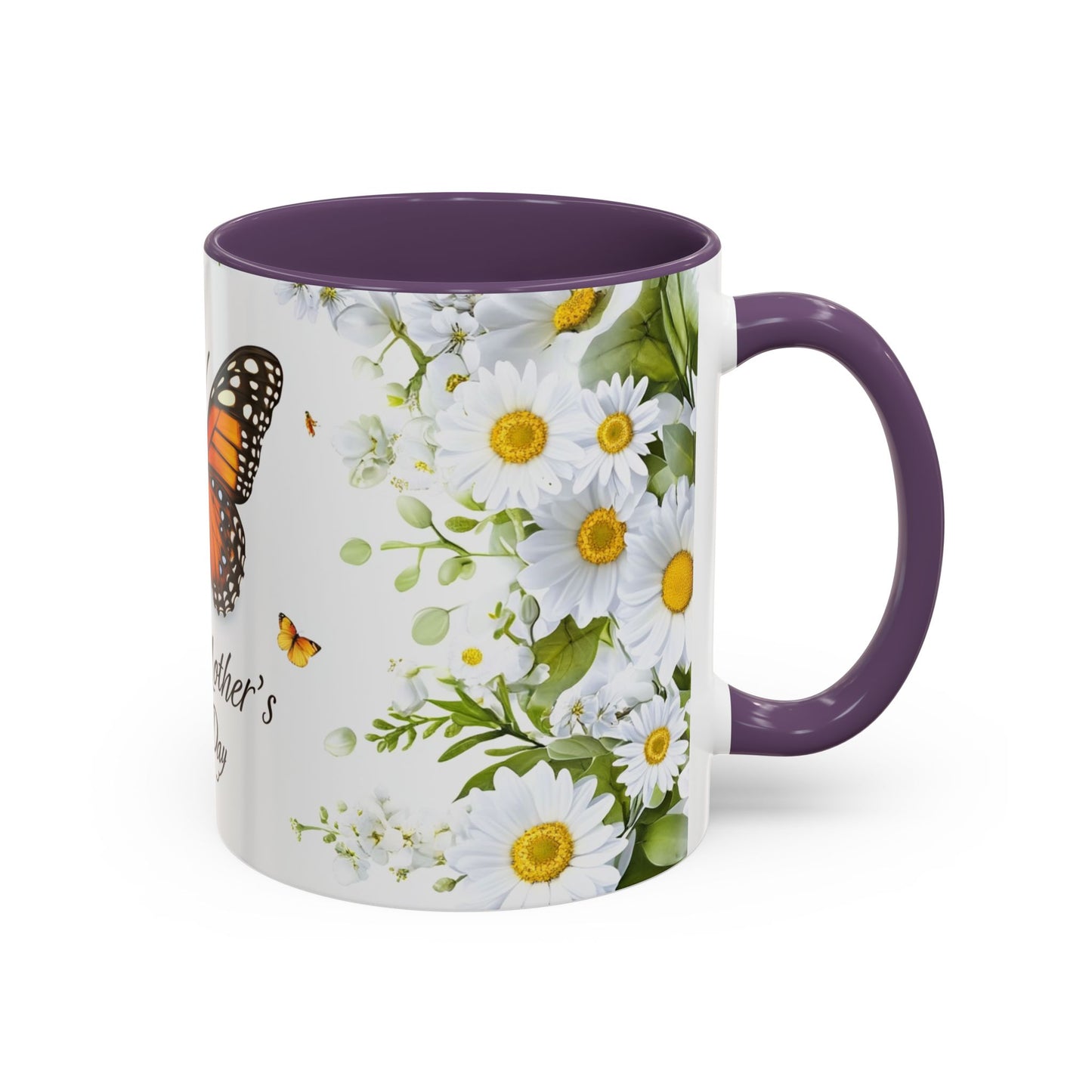 Mother's Day Butterfly Coffee Mug – 'Happy Mother's Day' Floral Accent Mug