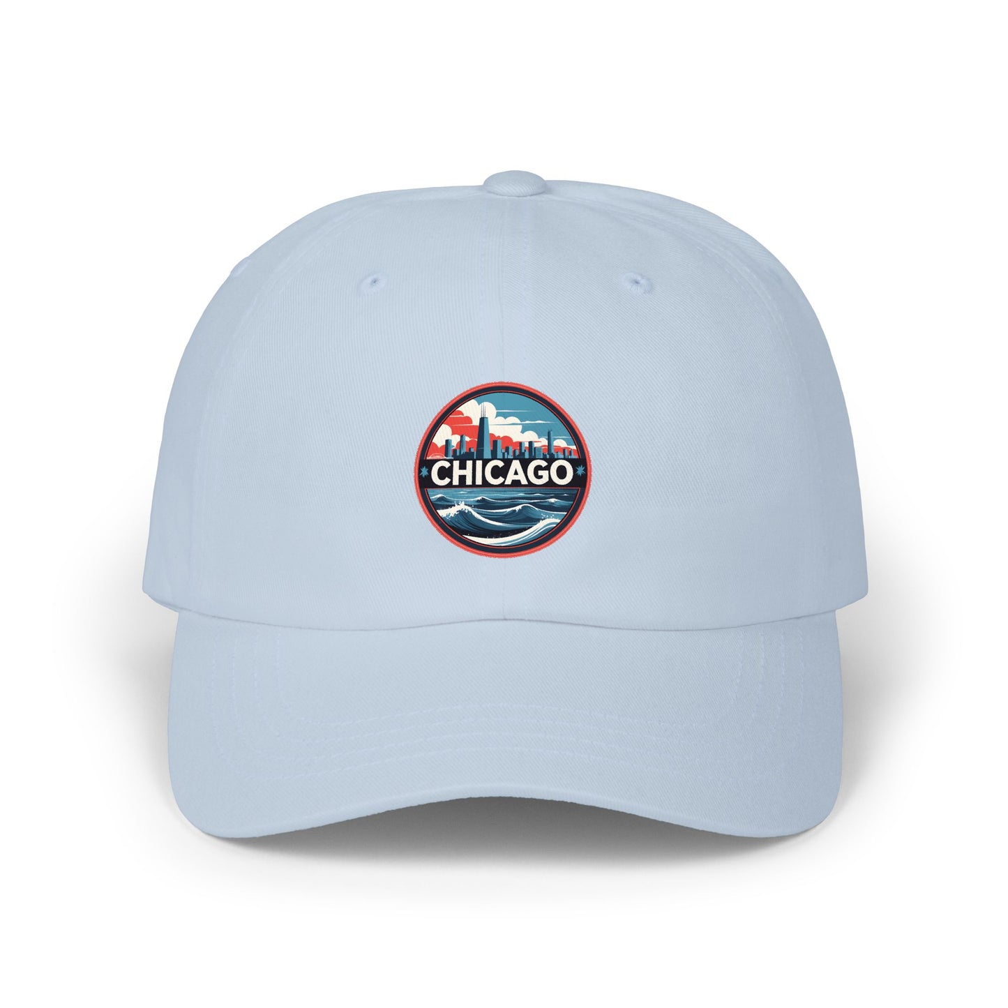 Chicago Patch Dad Cap – Vintage Skyline Embroidered Baseball Hat