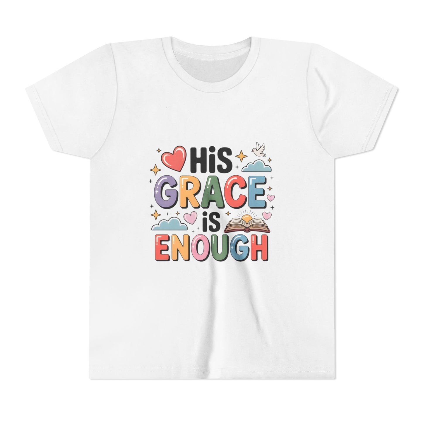 His Grace Is Enough Youth Tee — Christian Kids Inspirational Shirt