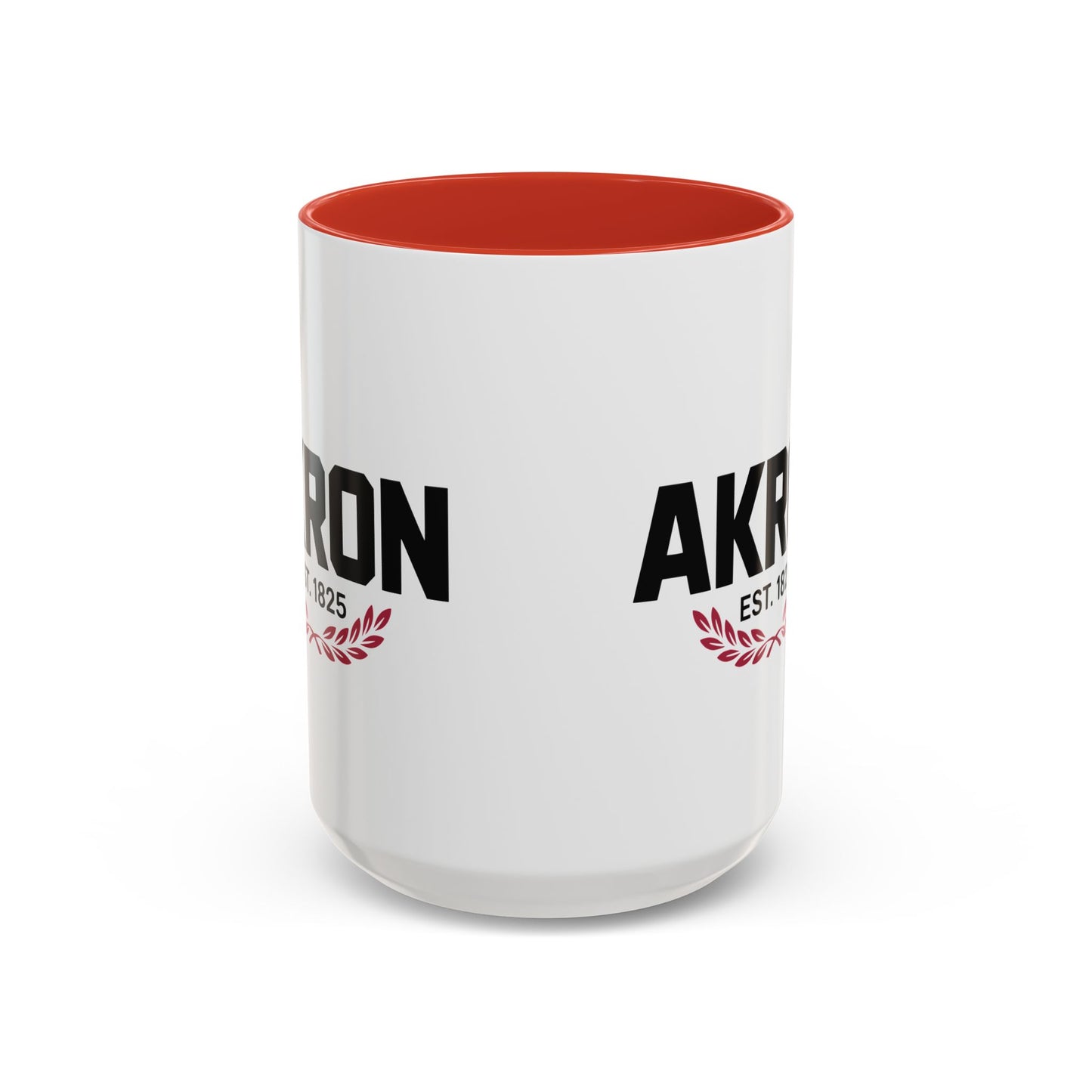 Akron Est. 1825 Accent Coffee Mug — Vintage City Pride Ceramic Mug