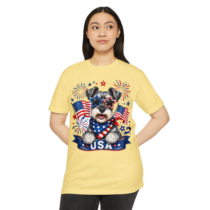 Patriotic Schnauzer USA T-Shirt