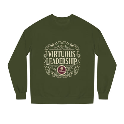 Virtuous Leadership Sweatshirt — Vintage Crest Crewneck for Church Leaders