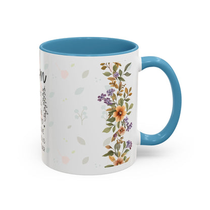 Mom Floral Coffee Mug — "Mom: The Quiet Strength..." Sentimental Mother's Day Gift (11/15oz)