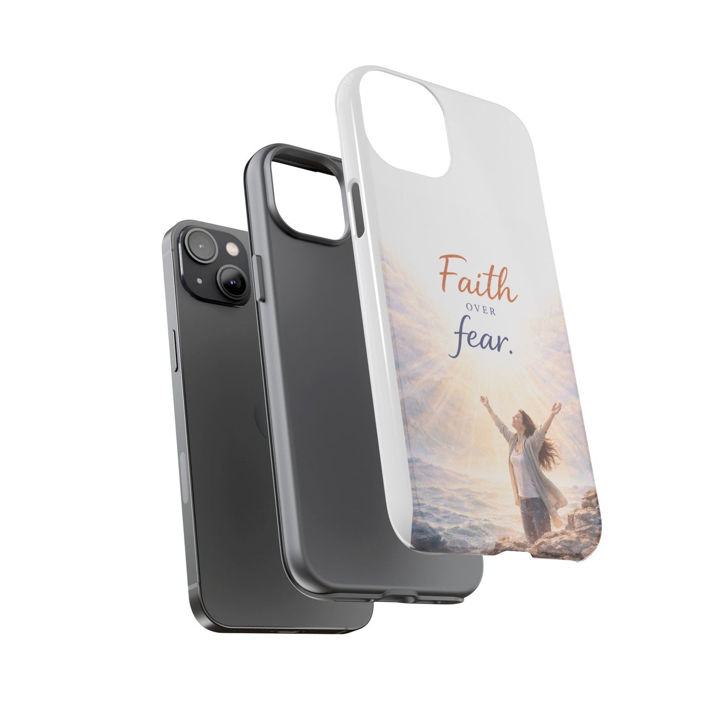 Faith Over Fear Phone Case — Inspirational Christian iPhone Cover