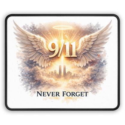 9/11 Never Forget Gaming Mouse Pad — Memorial Angel Wings Tribute