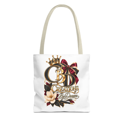Logo Tote Bag — Elegant Crown & Bow Monogram Tote