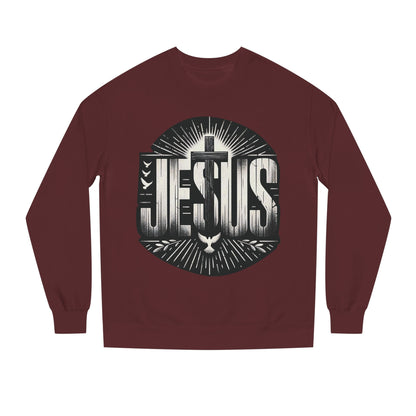 Jesus Graphic Sweatshirt — Vintage Cross & Dove Christian Crewneck