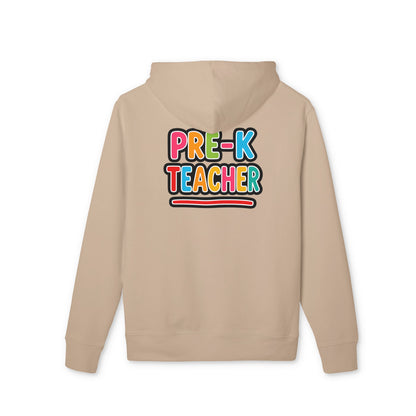 Pre-K Teacher Hoodie — Colorful Backprint Teacher Appreciation Gift