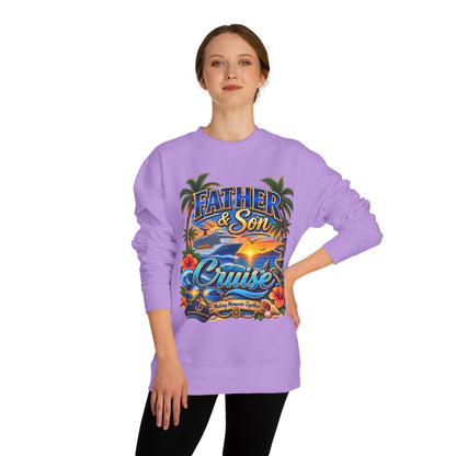 Father & Son Cruise Sweatshirt – Tropical Beach Boat Design