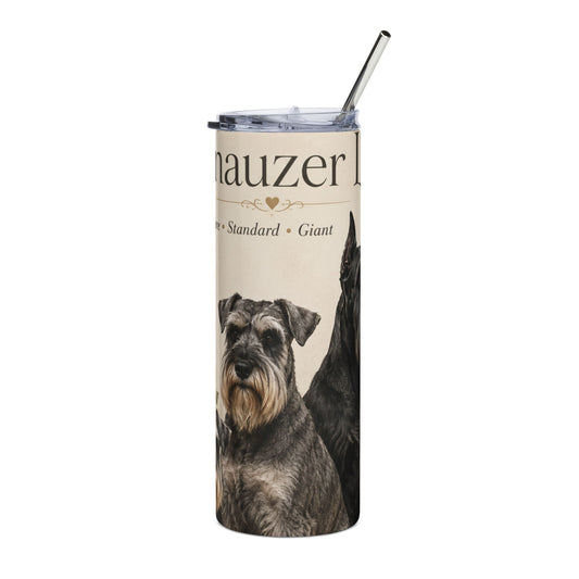 Schnauzer Stainless Steel Tumbler 20oz — Double-Wall Insulated Dog Lover Travel Cup