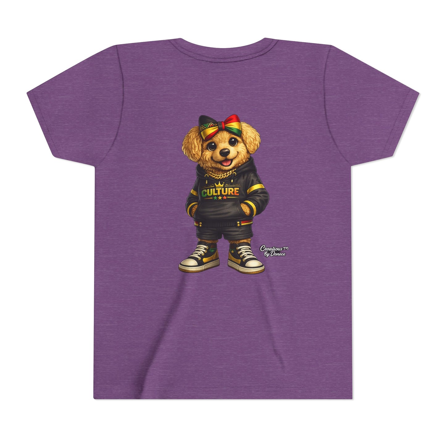 Youth Tee — Cute Rasta Bear "Culture" Graphic Kids T-Shirt