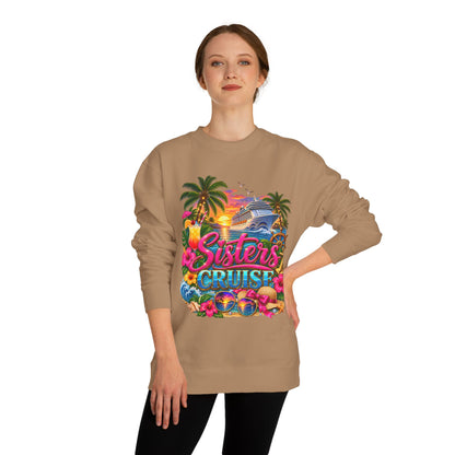 Sisters Cruise Sweatshirt — Tropical Sunset Cruise Graphic Crewneck