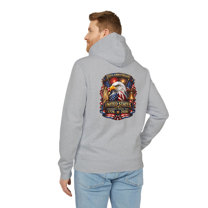 Patriotic Eagle Hoodie – "United States 1776–2026" American Flag Design