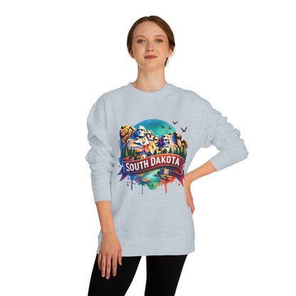 South Dakota Mount Rushmore Sweatshirt - Colorful State Pride Crewneck