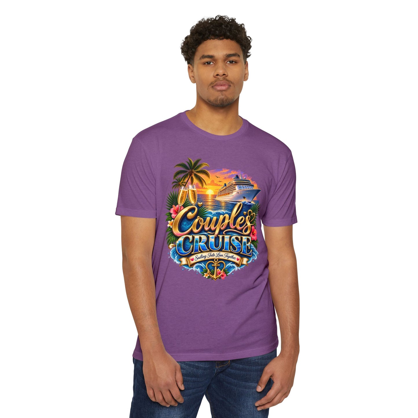 Couples Cruise T-Shirt — Tropical Cruise Vacation Graphic Tee