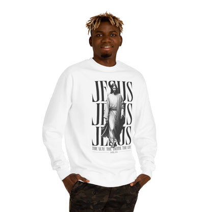 Jesus Crewneck Sweatshirt – The Way The Truth The Life Graphic