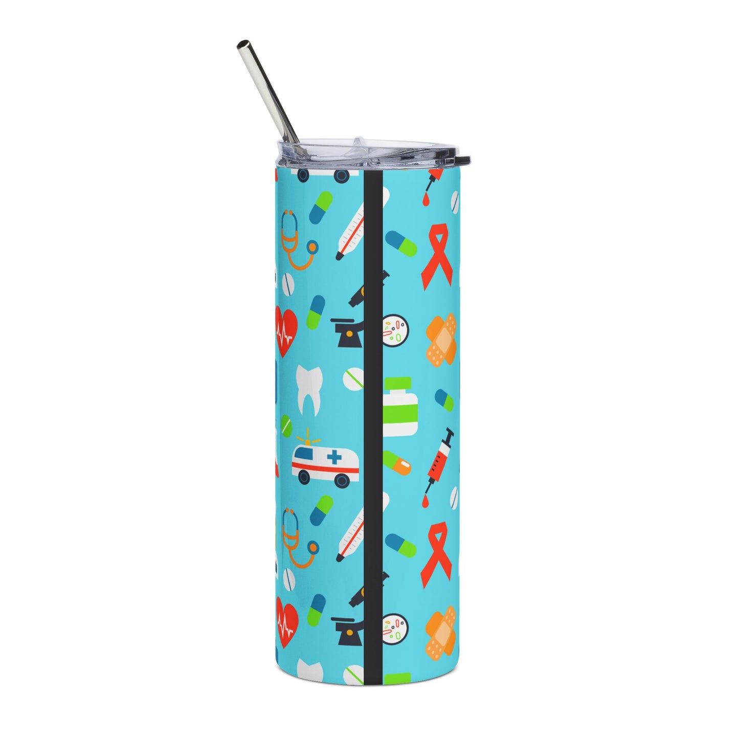 Medical Staff 20oz Stainless Steel Tumbler — Nurse & Healthcare Pattern