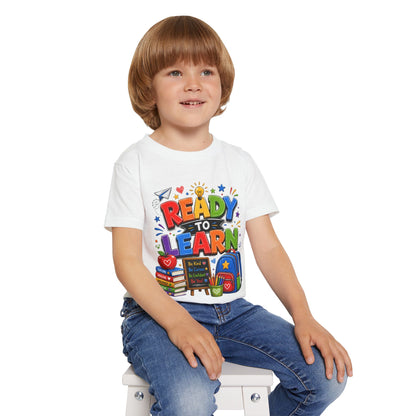 Toddler T-Shirt — "Ready to Learn" Back-to-School Kids Tee
