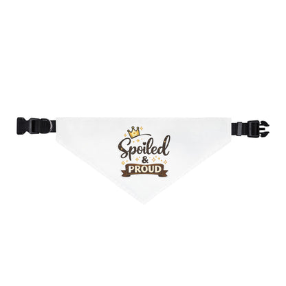 Spoiled & Proud Clip-On Pet Bandana — Cute Crown Design for Dogs & Cats