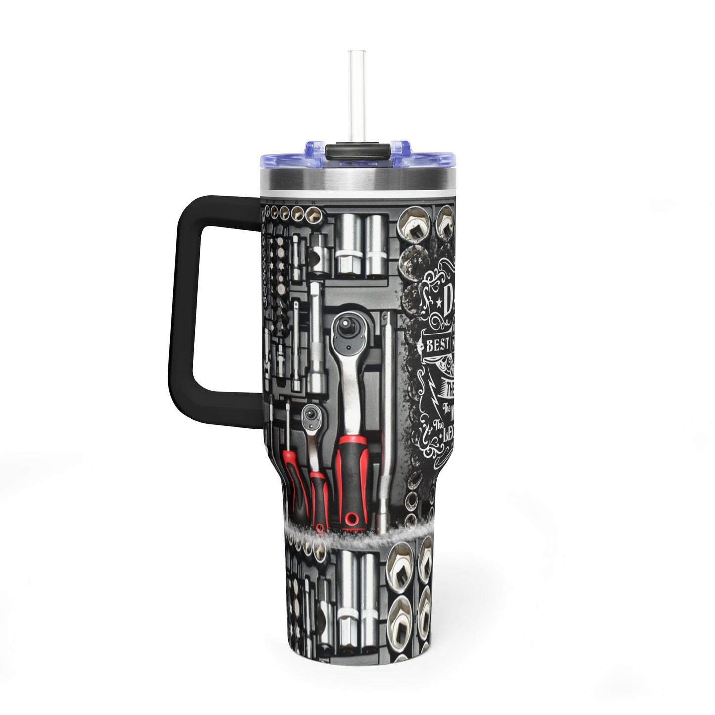 Dad Tools 40oz Vacuum Tumbler — "Dad: Best Man, Myth, Legend" Insulated Travel Mug