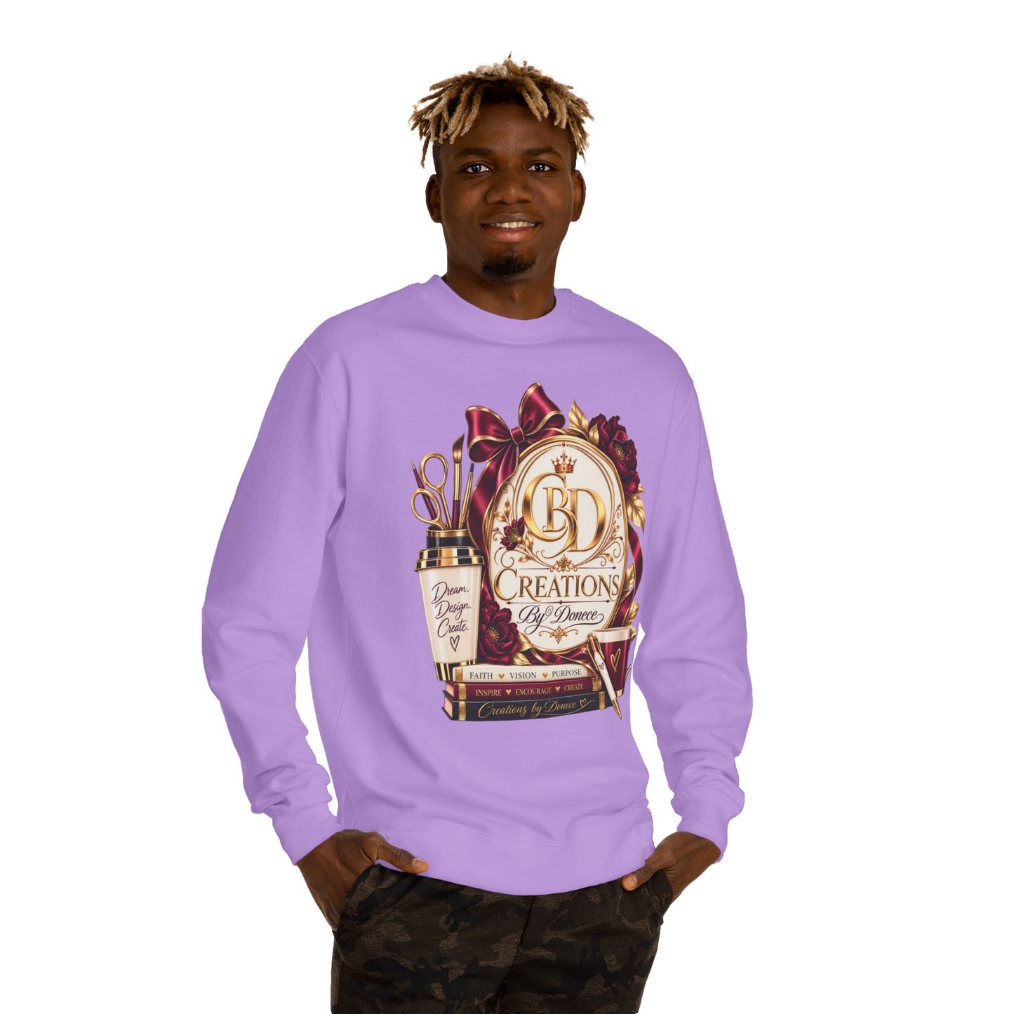 Creations by Damaris Graphic Sweatshirt — Cozy Artist Logo Crewneck