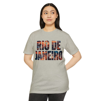 Rio de Janeiro Graphic T-Shirt — Bold Sunset City Typography Tee