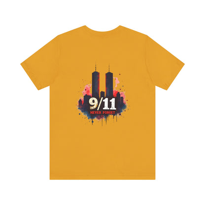 9/11 Never Forget T-Shirt — World Trade Center Memorial Tee