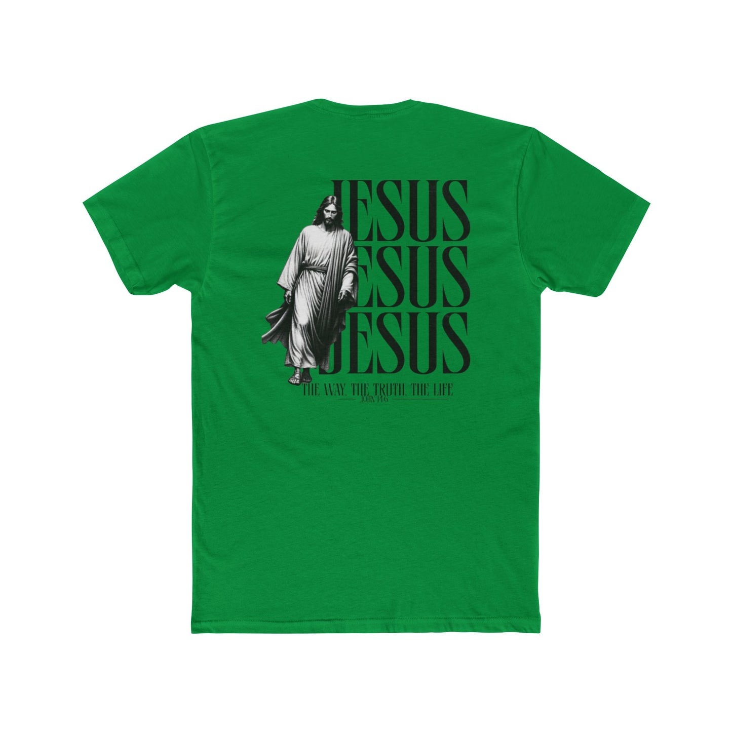 Jesus Repeat Graphic T-Shirt — "Jesus, Jesus, Jesus" Faith Tee