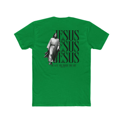 Jesus Repeat Graphic T-Shirt — "Jesus, Jesus, Jesus" Faith Tee
