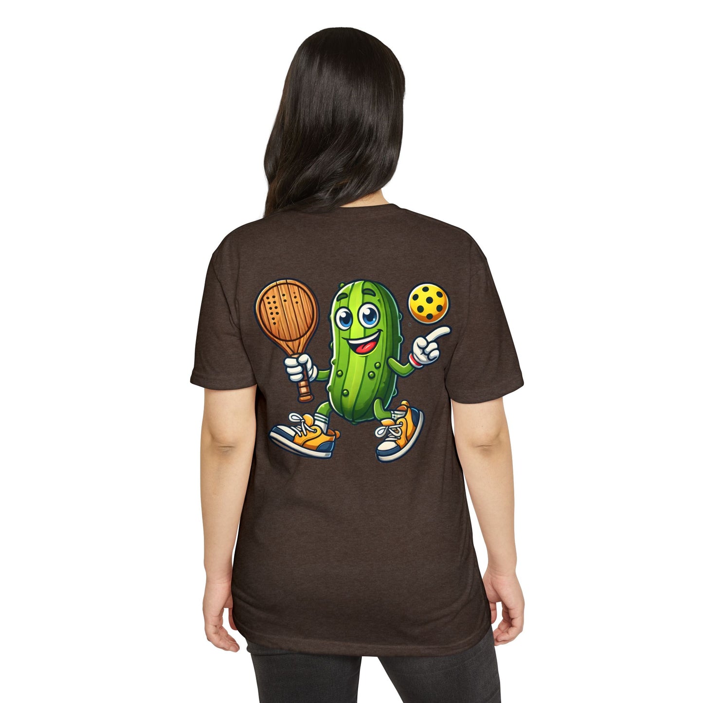 Pickle Pickleball T-Shirt – Cute Pickle Playing Pickleball Graphic Tee