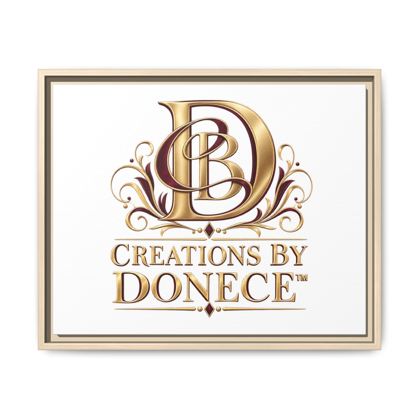 Framed Matte Canvas – Creations By Donece Logo Wall Art
