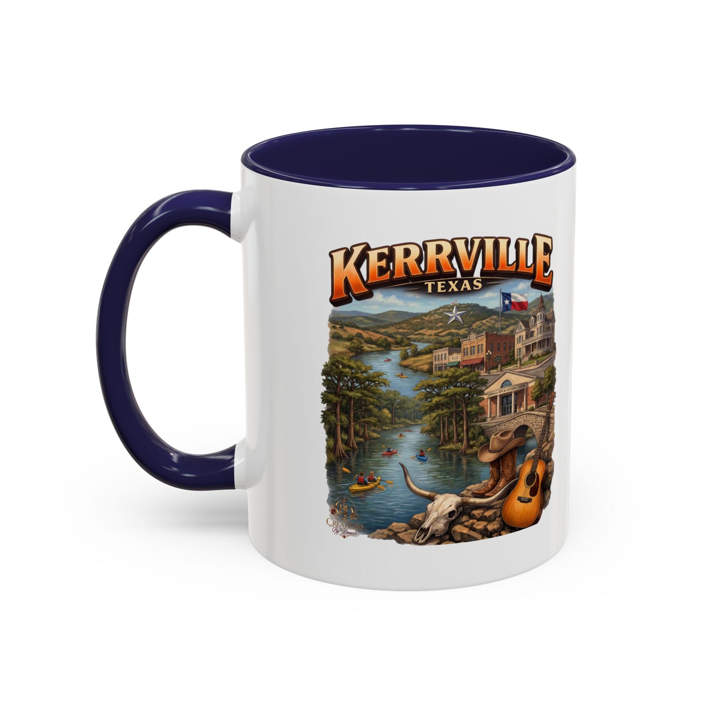 Kerrville Texas Souvenir Coffee Mug — Scenic Riverfront Design (11/15oz)