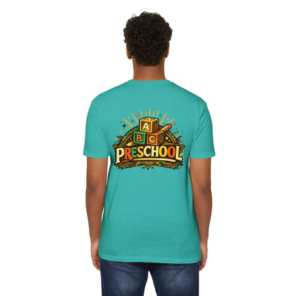 Preschool T-Shirt – Retro ABC Blocks Graphic Tee for Teachers & Kids